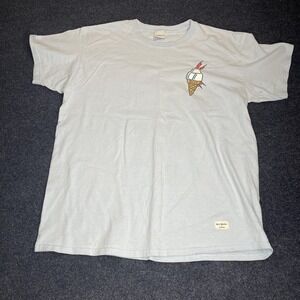 40s & Shorties Shirt Mens Large Light Blue Brrr Ice Cream Graphic Tee Streetwear